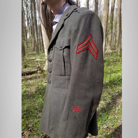 Vintage WWII USMC Winter Dress Uniform - Wool Jacket and Pants - Picture 7 of 16